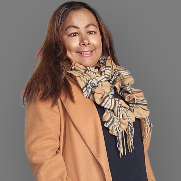 Lord & Taylor Womens Tan Plaid Scarf - Picture 1 of 12